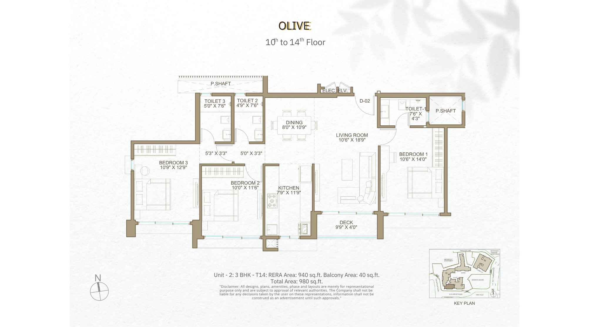 Romell-Espalier-Floor-Plan-Aster-3-BHK-940-sqft