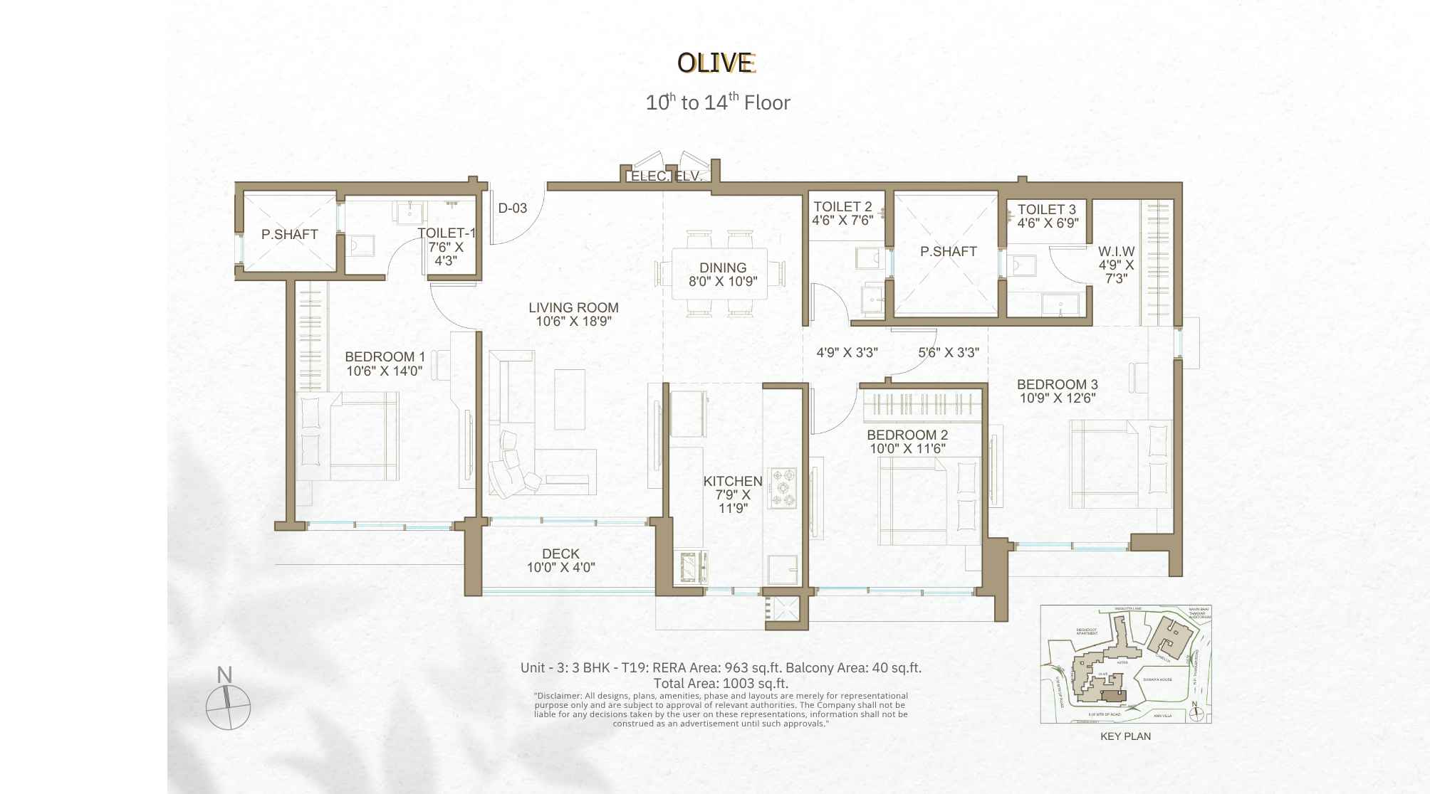 Romell-Espalier-Floor-Plan-Olive-3-BHK-963-sqft